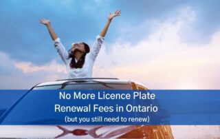 Women cheering that she doesn't have to pay licence plate renewal fees in Ontario